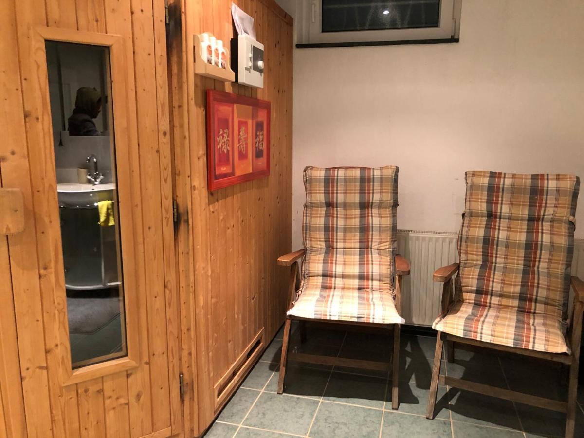 Ferienwohnung Nationalpark Eifel Nideggen Sauna Bagian luar foto